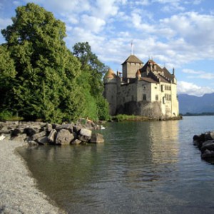 plage de chillon playa de Montreux