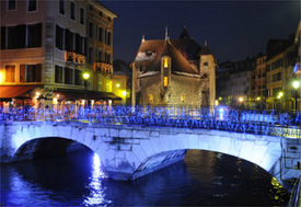 Las calles de Annecy iluminadas - Foto Ville d'Annecy