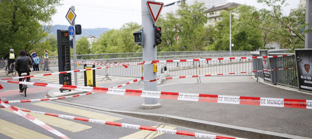 Crecida del río Arve en Ginebra Suiza