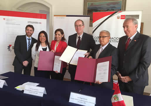 Acuerdo suiza y Perú de economía - Foto de prensa del MEF.